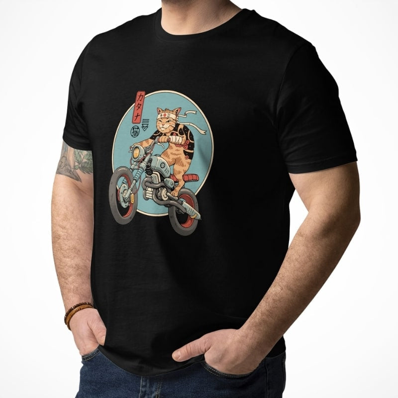 Japanese Tee Shirt - Neko Rider