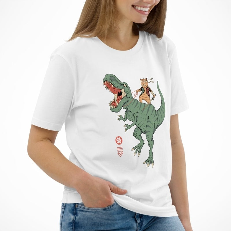 Japanese Tee Shirt - Neko T-Rex