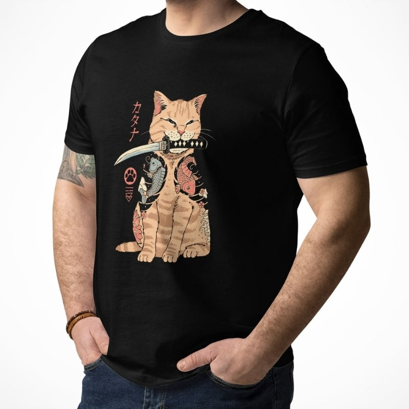 Japanese Tee Shirt - Neko Yakuza