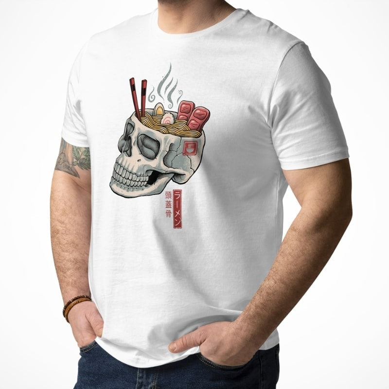 Japanese Tee Shirt - Skull Ramen