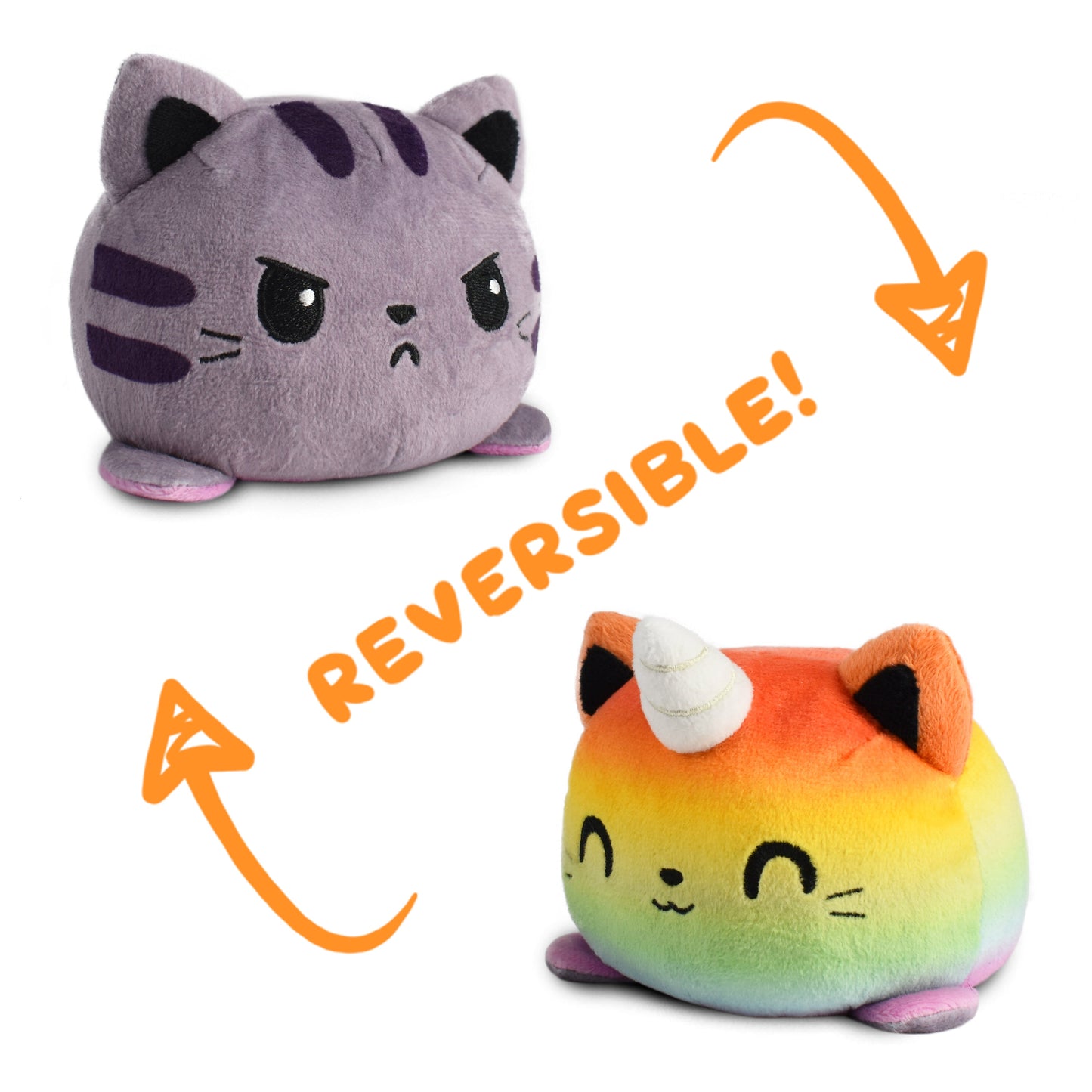 TeeTurtle Reversible Cat & Kittencorn Plushie