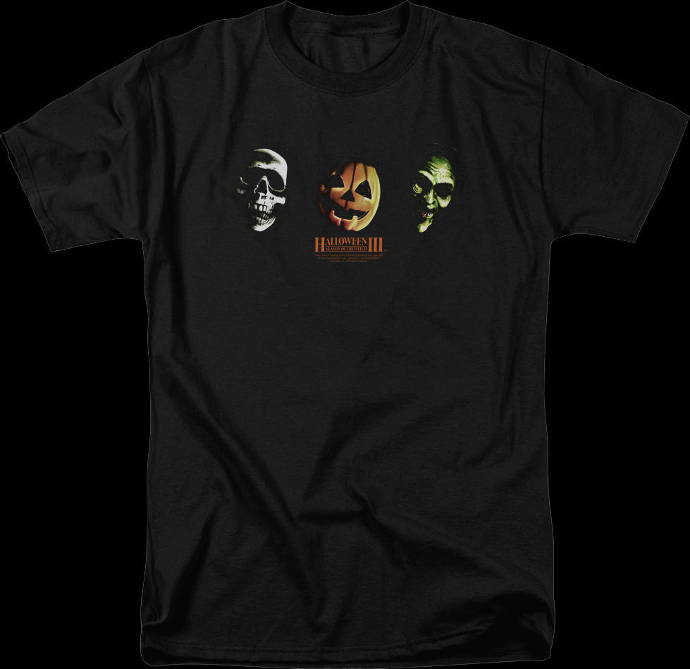 Three Masks Halloween III Season of the Witch T-Shirt