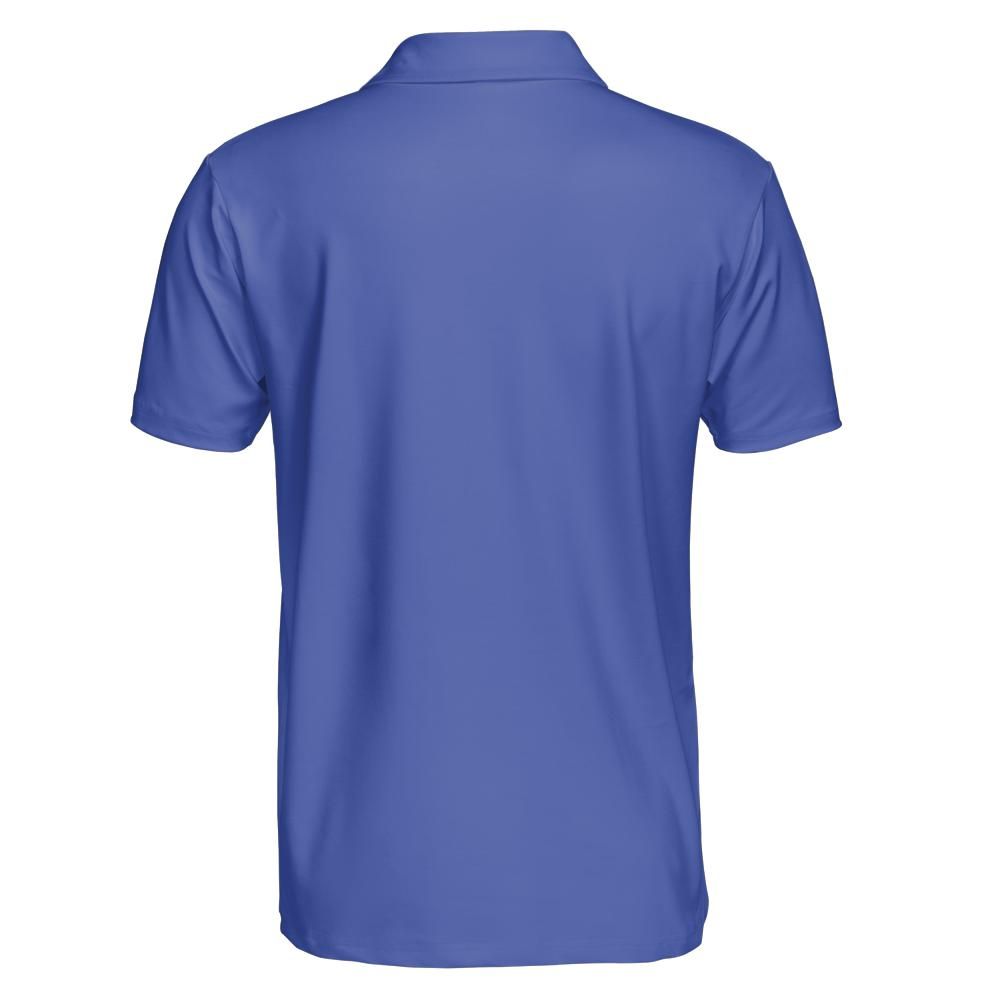 American Flag Shirt Patriotic Short Sleeve Moisture Wicking Blue Polo Shirts for Men