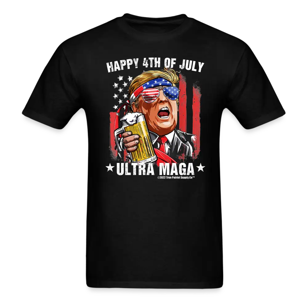 Trump Happy 4th Of July Ultra Maga Beer T-Shirt