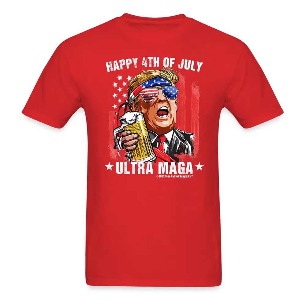 Trump Happy 4th Of July Ultra Maga Beer T-Shirt