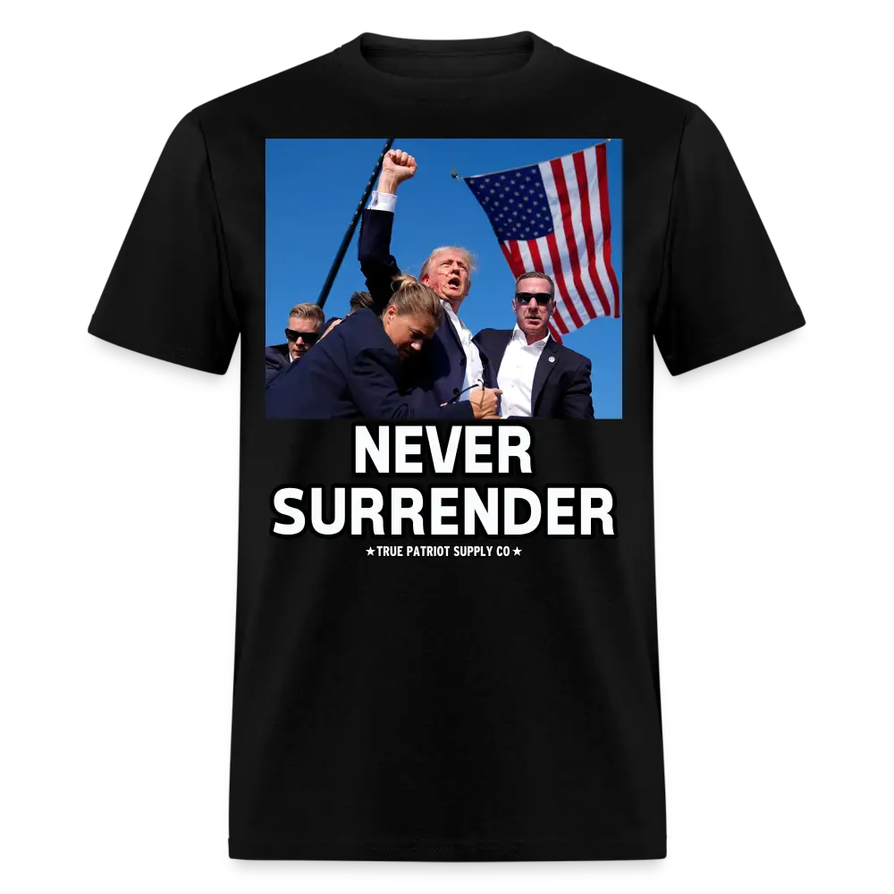 Trump Shot Assassination Attempt Never Surrender Fist Raised Unisex Classic T-Shirt