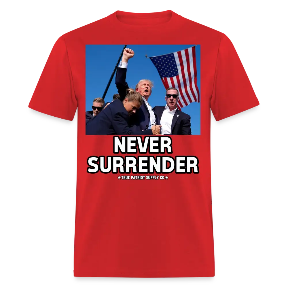 Trump Shot Assassination Attempt Never Surrender Fist Raised Unisex Classic T-Shirt