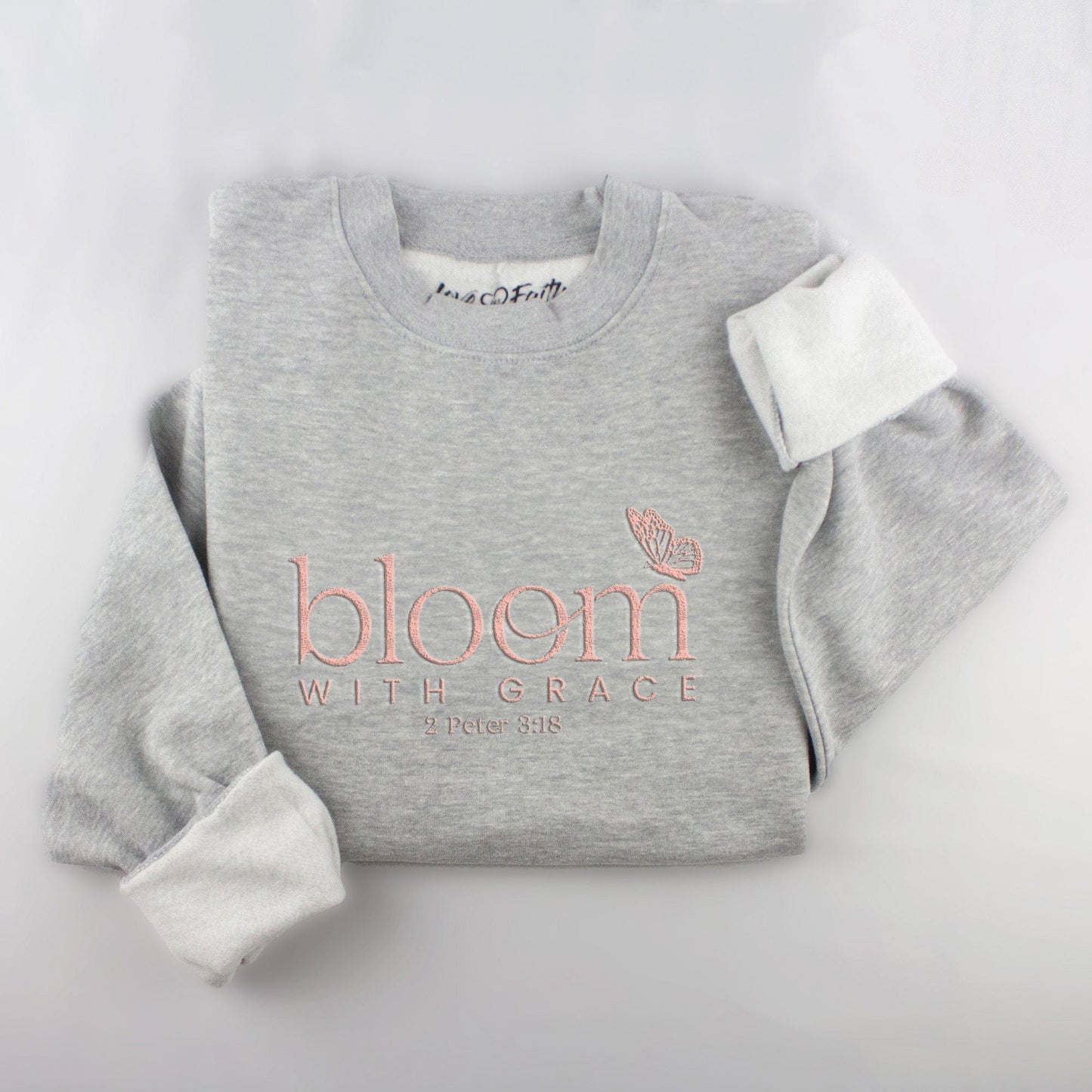 Embroidered Bloom With Grace Sweatshirt