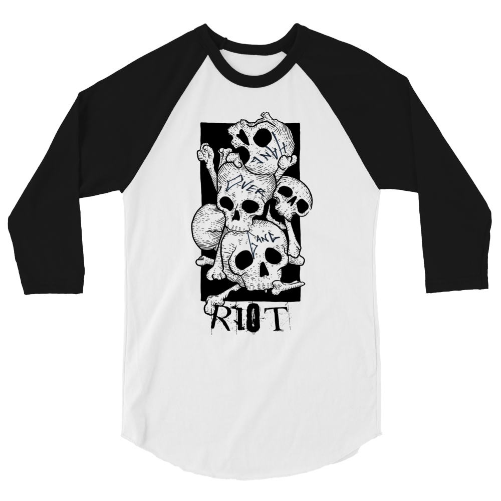 Riot Skull and Bones 3/4 Sleeve Shirt
