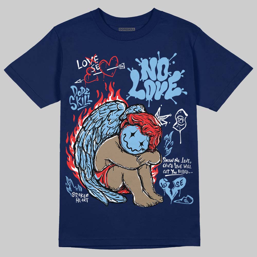 University Blue Collection DopeSkill T-Shirt No Love Graphic