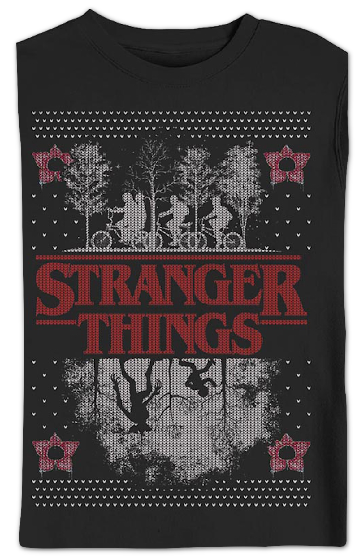 Upside Down Faux Ugly Christmas Sweater Stranger Things Sweatshirt