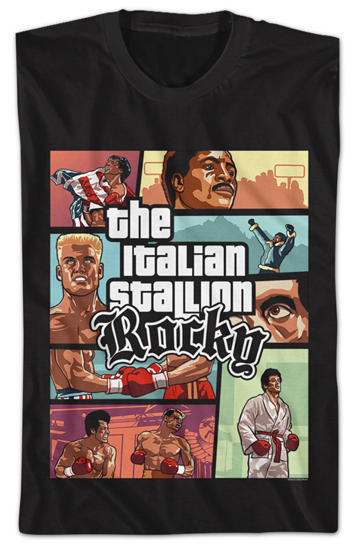 Video Game Panels Rocky IV T-Shirt