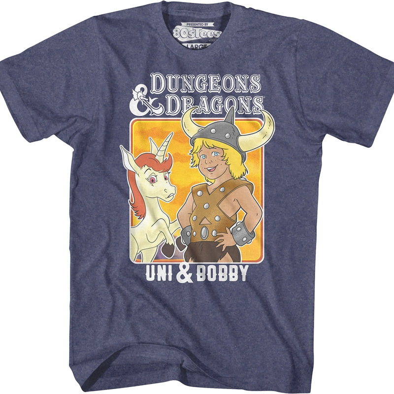 Blue Heather Uni & Bobby Dungeons & Dragons T-Shirt