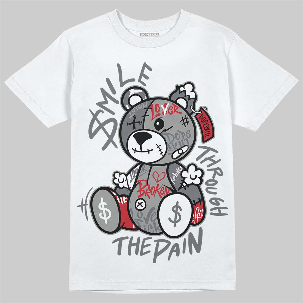 Cement Grey 3s DopeSkill T-Shirt Smile Through The Pain Graphic