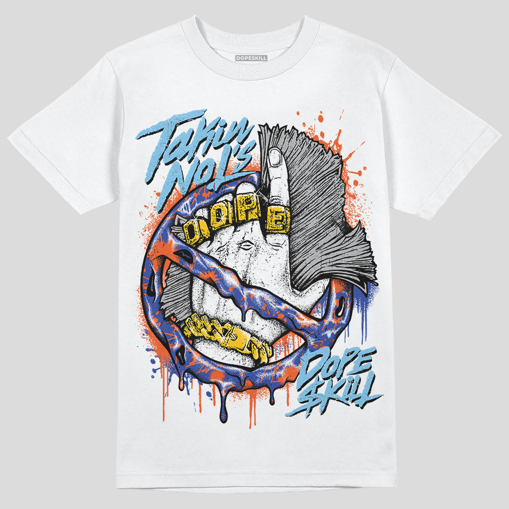 Dunk Low Futura Orange Blaze DopeSkill T-Shirt Takin No L's Graphic
