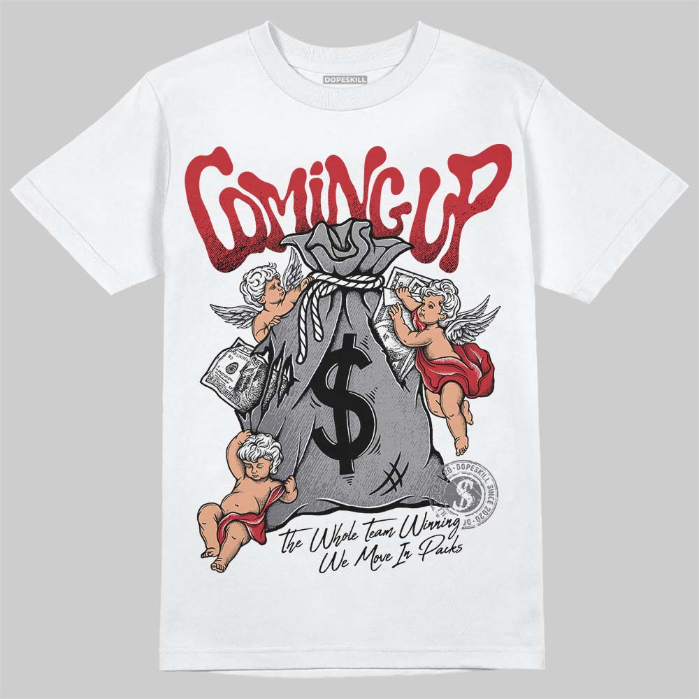Cement Grey 3s DopeSkill T-Shirt Money Bag Coming Up Graphic