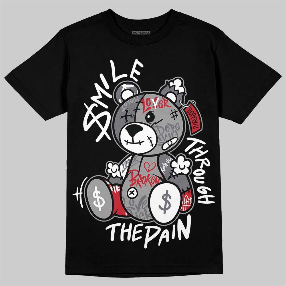 Cement Grey 3s DopeSkill T-Shirt Smile Through The Pain Graphic