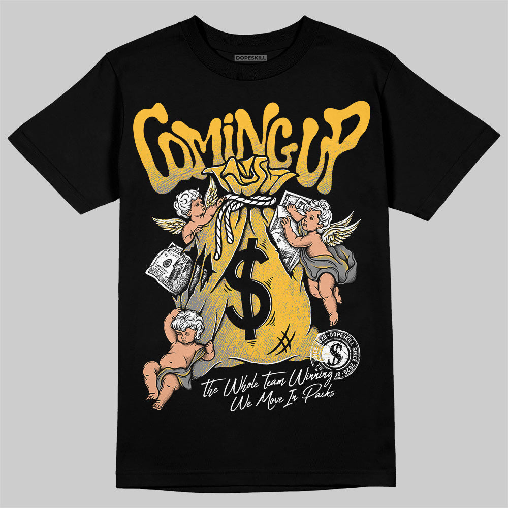 9060 Varsity Gold DopeSkill T-Shirt Money Bag Coming Up Graphic