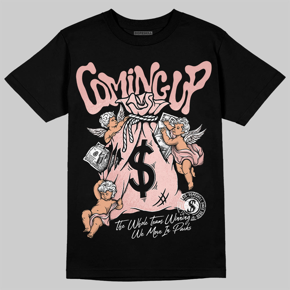 Leather Curb Glitter Pale Pink DopeSkill T-Shirt Money Bag Coming Up Graphic