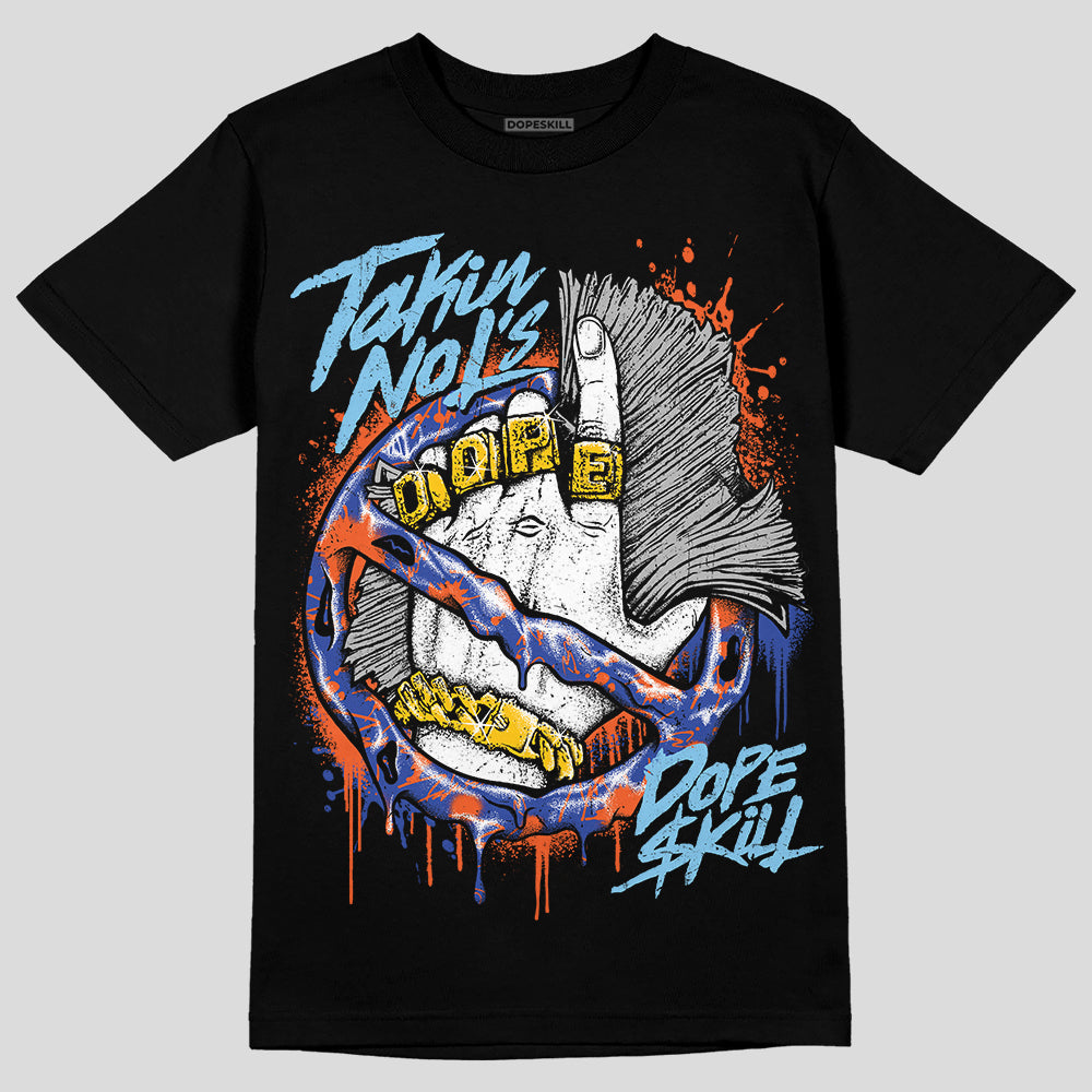 Dunk Low Futura Orange Blaze DopeSkill T-Shirt Takin No L's Graphic
