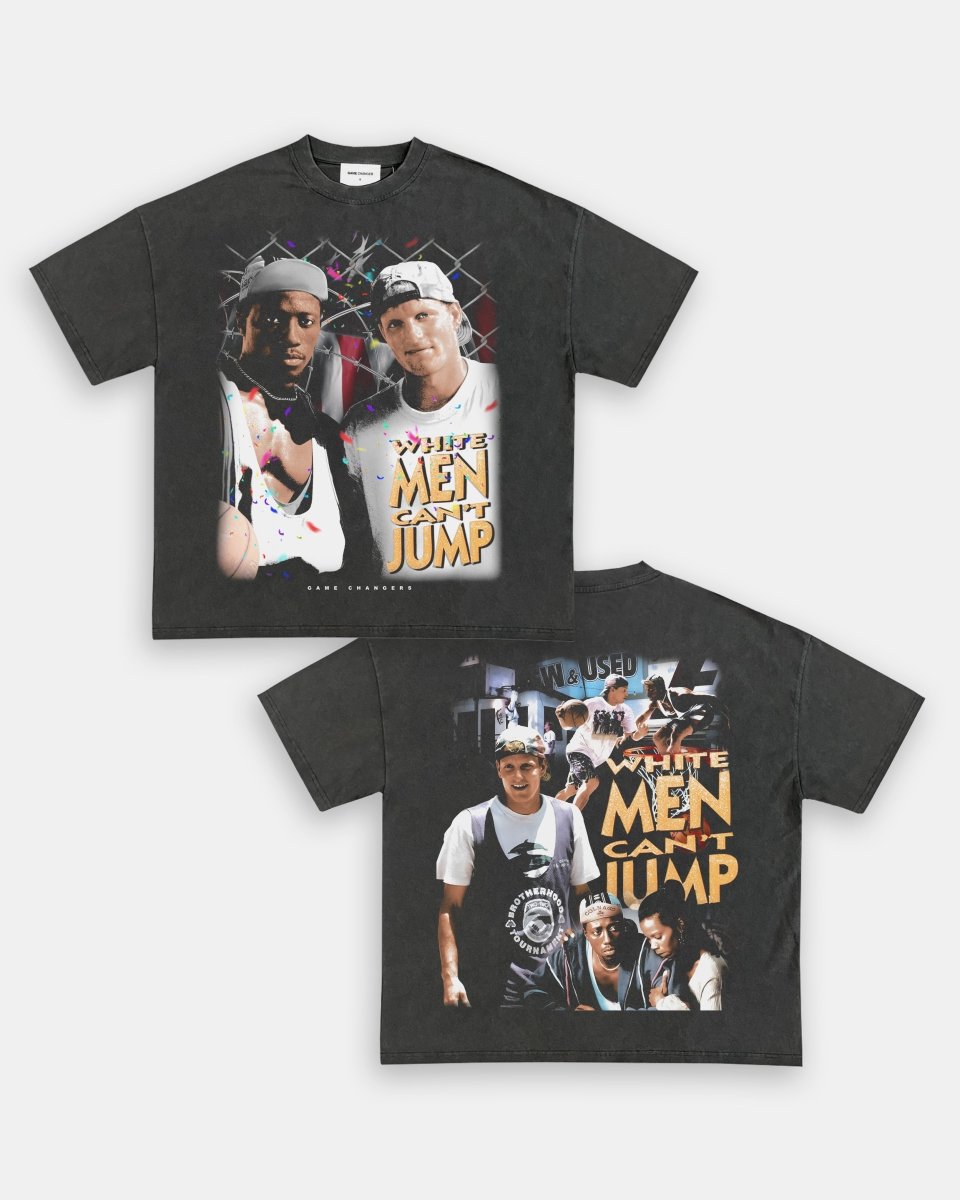 WHITE MEN CANT JUMP TEE - [DS] Style001