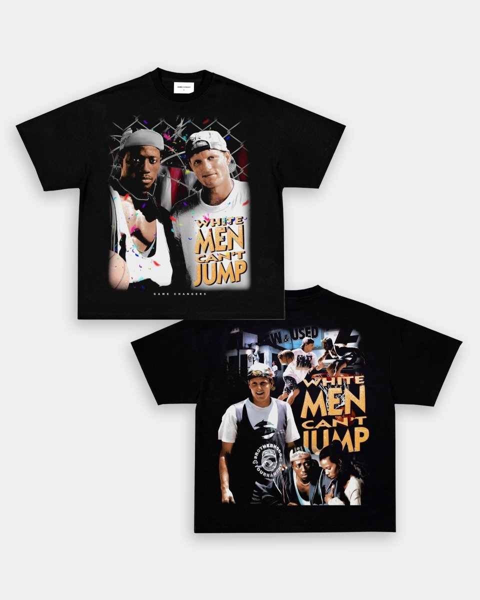 WHITE MEN CANT JUMP TEE - [DS] Style001