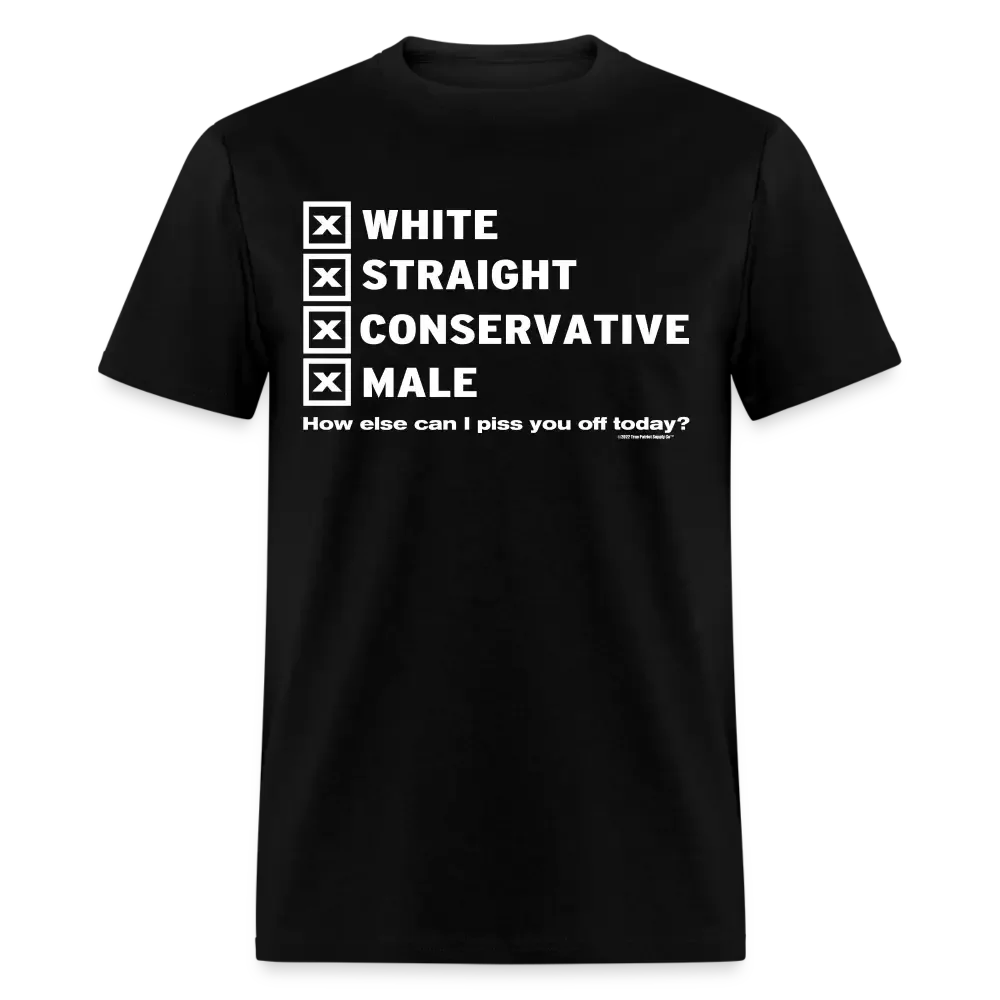 White Straight Conservative Male Unisex Classic T-Shirt