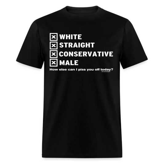 White Straight Conservative Male Unisex Classic T-Shirt