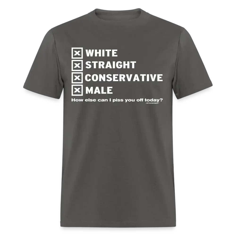 White Straight Conservative Male Unisex Classic T-Shirt