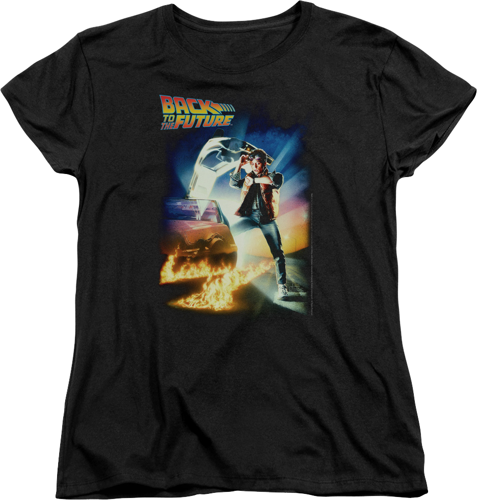 Womens Classic Movie Poster Back To The Future Shirt