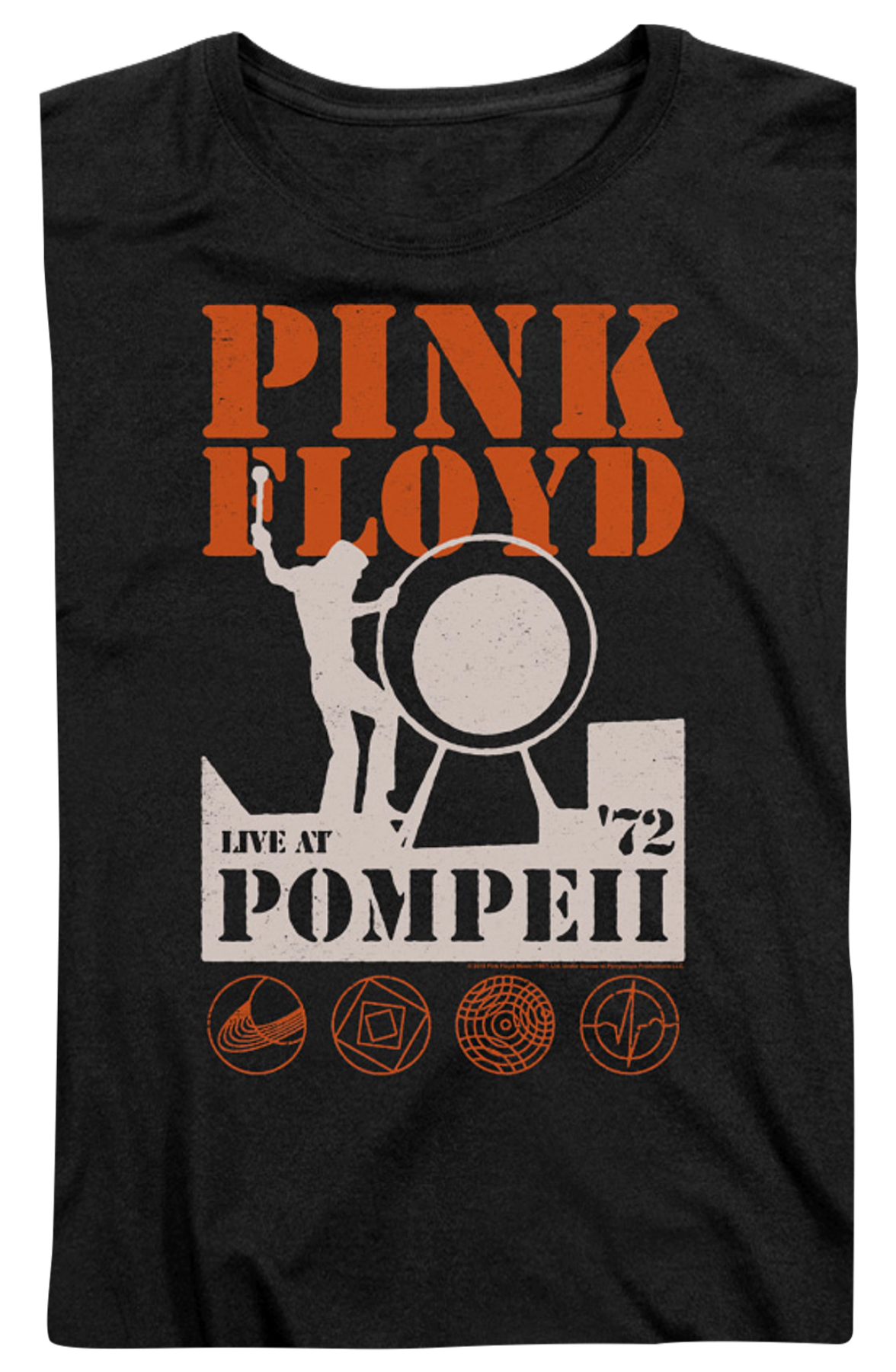 Womens Live At Pompeii Pink Floyd Shirt