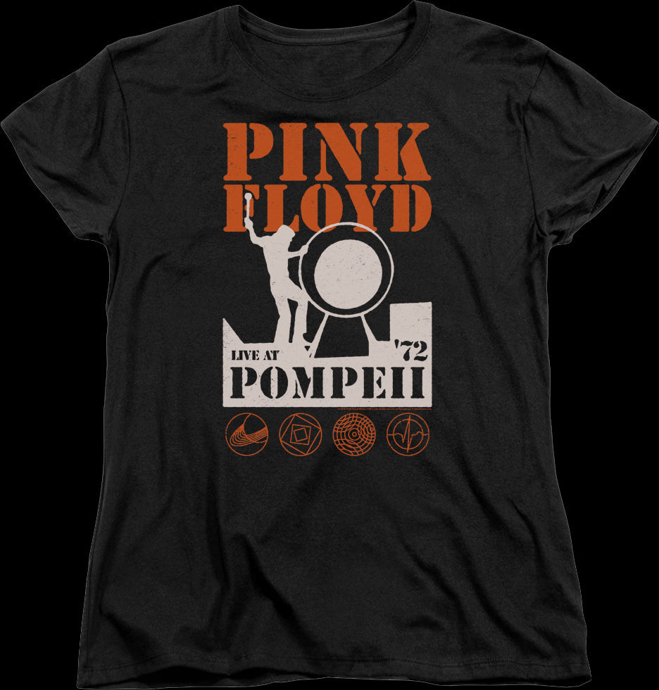 Womens Live At Pompeii Pink Floyd Shirt