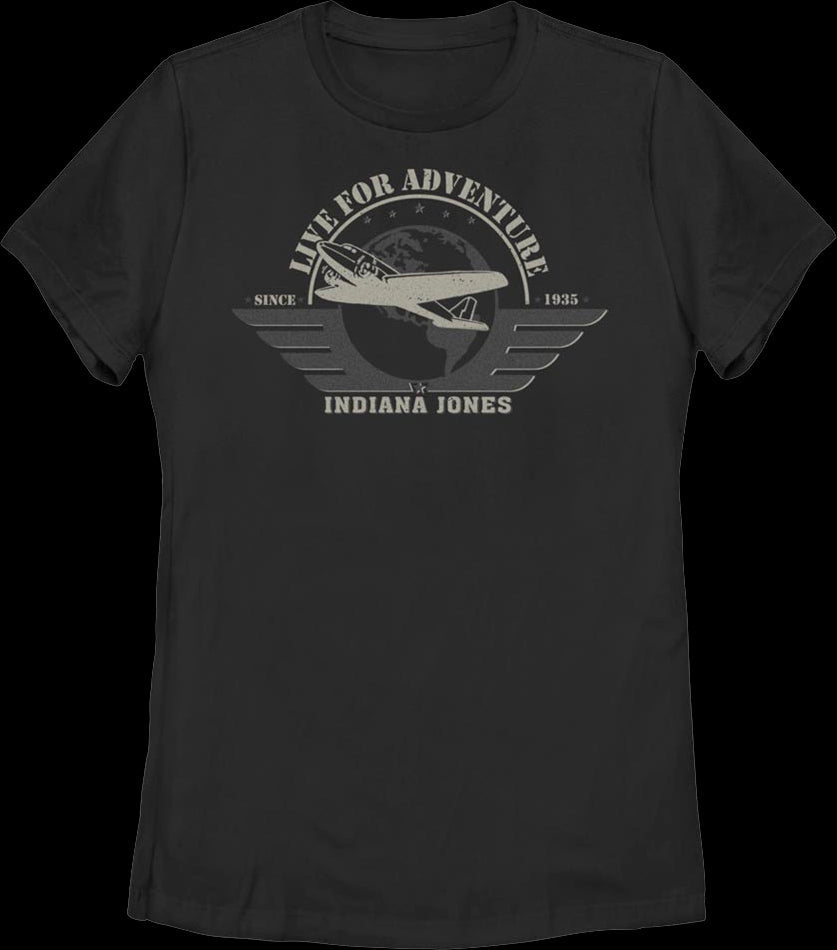 Womens Live For Adventure Indiana Jones Shirt