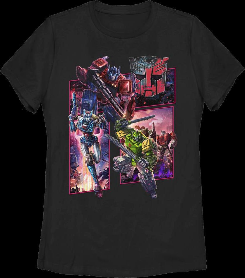 Womens Logo And Autobots Transformers Shirt