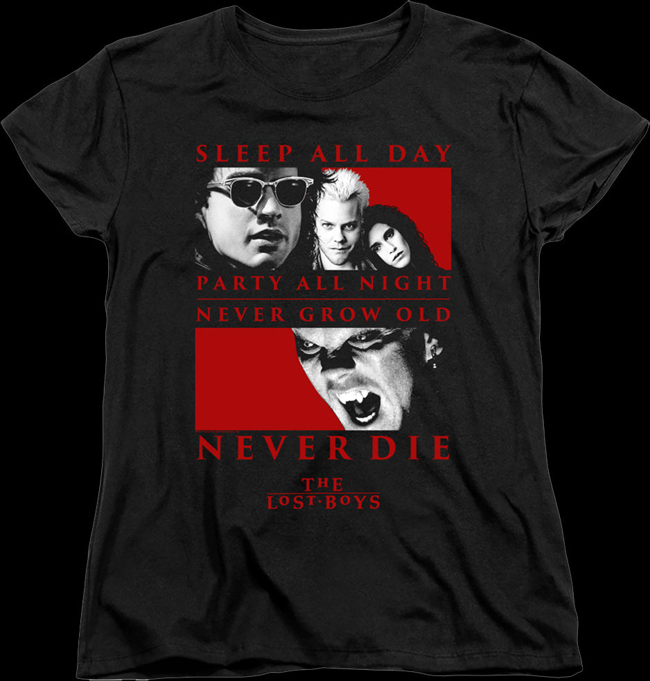 Womens Never Die Lost Boys Shirt