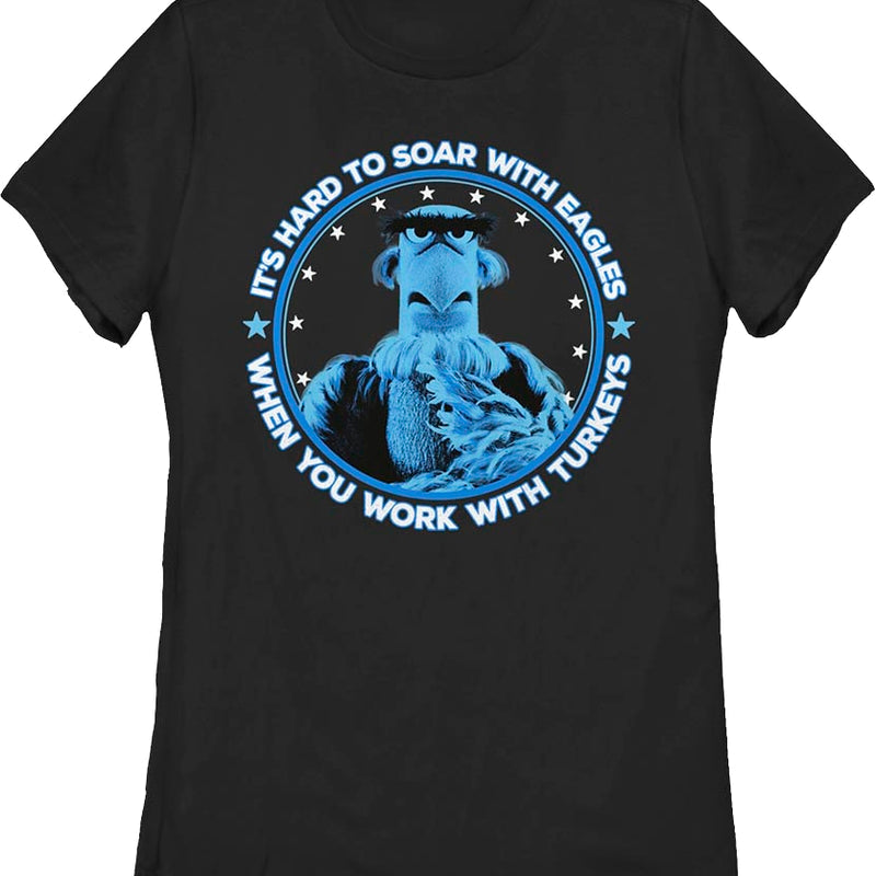 Black Womens Sam Eagle Muppets Shirt