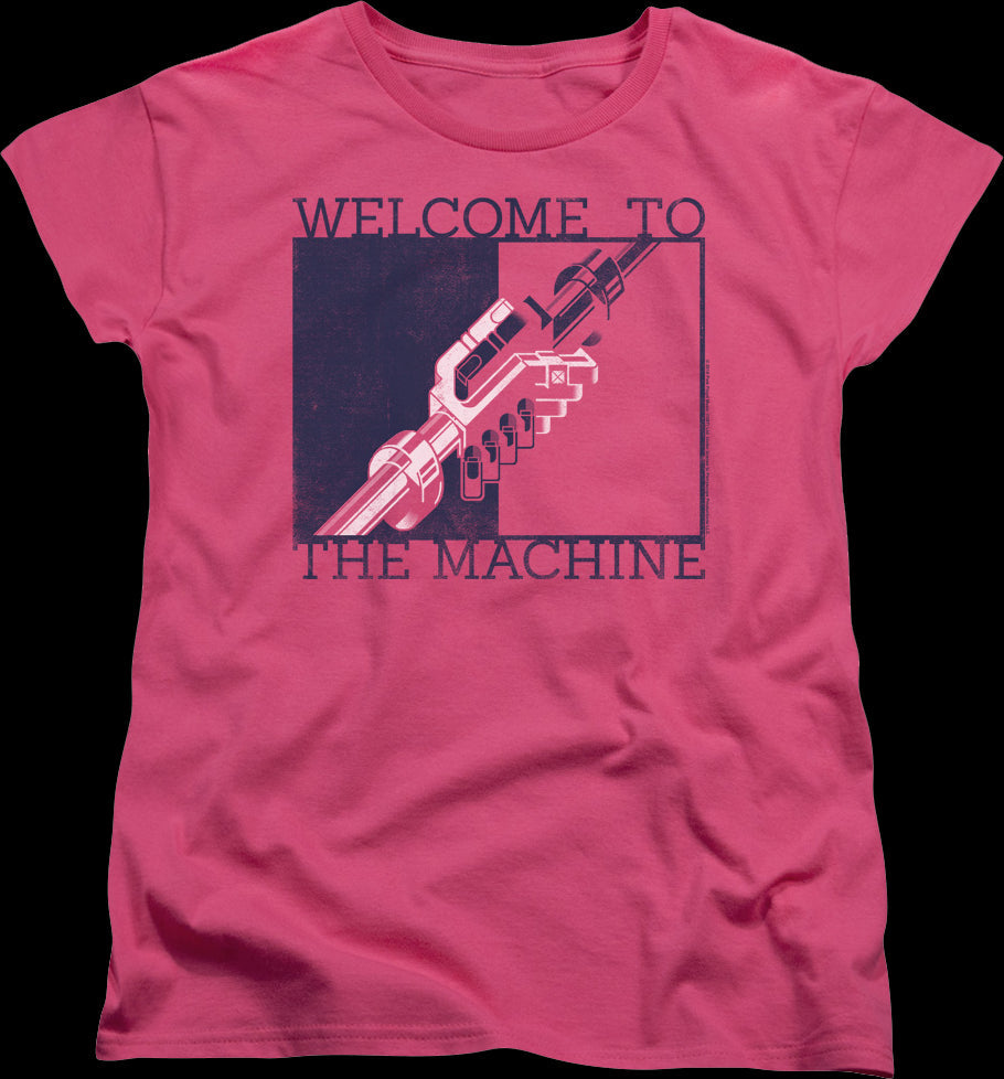 Womens Welcome To The Machine Pink Floyd Shirt