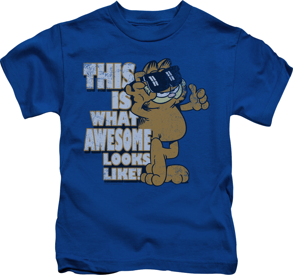 Youth This Is What Awesome Looks Like Garfield Shirt